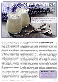 dairy proteins fill global demand for improved nutrition